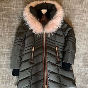 Women’s XL NB Series by Nicole Benisti Down Coat with Genuine Leather and Fur